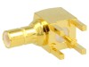 Conector SMB Tata 90&deg; THT PCB Aurit TE Connectivity 50 Ohm Montaj Placa Circuit Imprimat