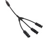 Cablu Y MC4 1-3X pentru Panouri Solare, 30cm, Negru, Conector MC4 Tata - 3x MC4 Mama, IP67