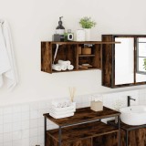 vidaXL Dulap perete baie, stejar fumuriu, 60x25x30 cm, lemn prelucrat