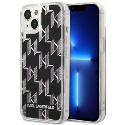 Husa pentru iPhone 15 Plus / iPhone 14 Plus - Karl Lagerfeld Hardcase Liquid Glitter (KLHCP14MLMNMK) - Monogram foto