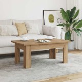 Masuta cafea vidaXL stejar artizanal 100x60x42 cm lemn prelucrat maro