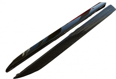 2X NEW ORIGINAL DOOR SLATS CARBON AUDI Q7 4M 2016-21 4M0853505E 4M0853506E foto