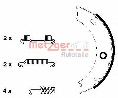 Set saboti frana, frana de mana MERCEDES SPRINTER 3-t bus (903) (1995 - 2006) METZGER KR 956 foto