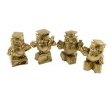 Statueta Feng Shui din rasina set cele 4 Bufnite intelepte, 6,2cm,Z8