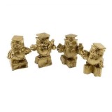 Statueta Feng Shui din rasina set cele 4 Bufnite intelepte, 6,2cm,Z8