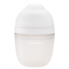 Biberon anticolici cu tetina din silicon 100% Breast-Like Ivory, 210ml, Mombella