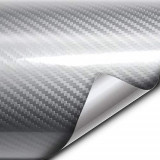 Cumpara ieftin Folie colantare auto Carbon 5D Lacuit Argintiu (3,0m x 1,52m), AVEX