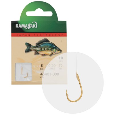 Carlige Legate KAMASAKI K807G, Auriu, Nr.8, 10buc/pac foto