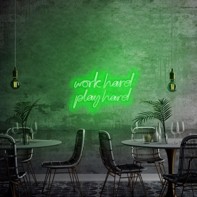 Aplica de Perete Neon Work Hard Play Hard foto