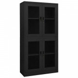 Cumpara ieftin Dulap de birou, antracit, 90x40x180 cm, oțel/sticlă securizată