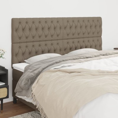 Gossi tablii de pat, 4 buc, gri taupe, 100x7x78/88 cm, textil foto