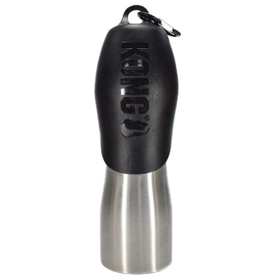 Sticlă de apă Kong H2O pentru c&amp;acirc;ini - inox 740 ml, negru foto
