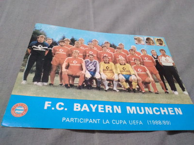 POZA CU ECHIPA FOTBAL F.C.BAYERN MUNCHEN 1988-1989 foto