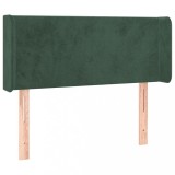 Cumpara ieftin Tablie pat cu aripioare verde inchis 93x16x78/88 cm catifea