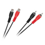 Cablu 2xRCA Tata - 2xRCA Mama 5 m, Oem