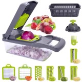 Razatoare multifunctionala legume si fructe 9 piese, lame inox + maner protectie