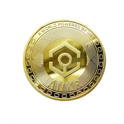 Moneda crypto pentru colectionari, GMO, Ankr ANKR, aurie foto