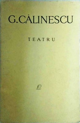 George Calinescu - Teatru foto