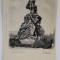 LEIPZIG , MONUMENTUL LUI BISMARCK , CARTE POSTALA ILUSTRATA , EMBOSATA , IMAGINEA IN RELIEF , CLASICA