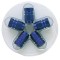 Capace valva roata hexagonal din aluminiu &ndash; Albastru