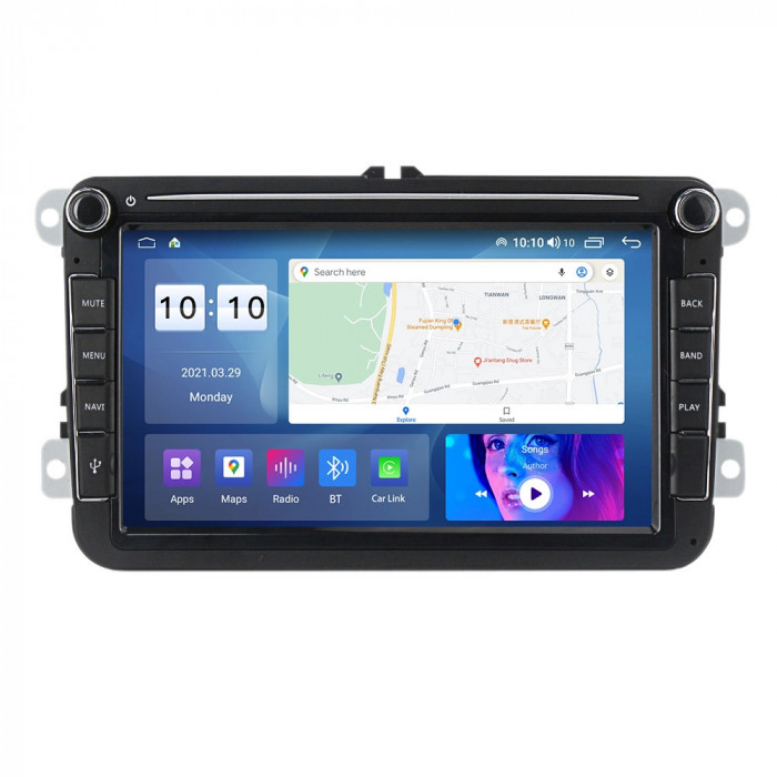 Navigatie Auto Multimedia cu GPS Android Seat Leon Altea Toledo Alhambra, 2GB RAM + 32 GB ROM, Internet, 4G, Aplicatii, Waze, Wi-Fi, USB, Bluetooth, M