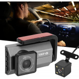 Camera Auto Dubla Fata si Spate TSS-A99, Full HD, Ecran IPS 3&quot;, Unghi 120 Grade