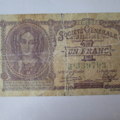 Rara! Belgia 1 Franc 1917