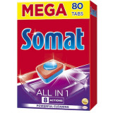 Cumpara ieftin Detergent Pentru Masina De Spalat Vase, Somat, All in one, 80 tablete