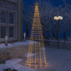 Decorațiune brad Crăciun conic 330 LED-uri alb cald 100x300 cm foto