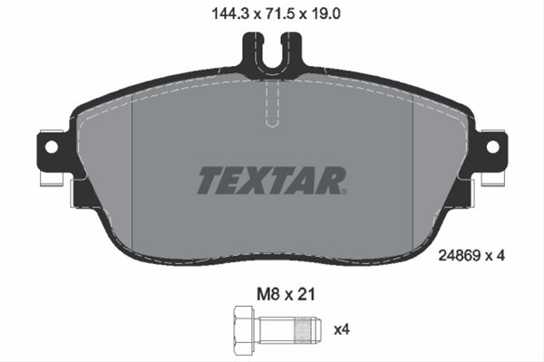 Set placute frana TEXTAR 2486901