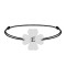 Clover - Bratara personalizata snur initiala - trifoi argint 925