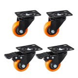 Set roti pivotante, 2 roti cu frana, 50 mm, capacitate maxima 50 kg, 4 bucati, Geko G71548