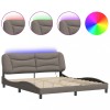 Cadru de pat cu LED fara saltea Hvar Taupe 180x200 cm Material