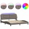 Cadru de pat cu LED fara saltea Hvar Taupe 180x200 cm Material