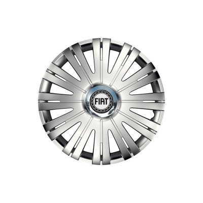 Set 4 capace roti Cu Inel Cromat Active R15 Compatibil Cu Fiat foto