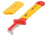 Cuţit pentru electricieni &icirc;n formă de c&acirc;rlig izolată 185mm