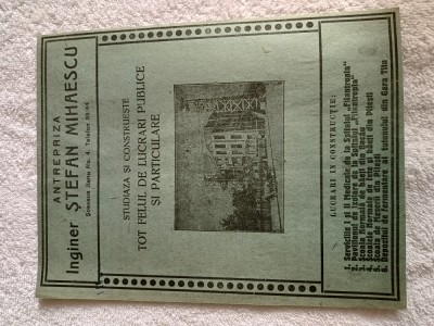 Reclama veche ,impecabila,societate comerciala ,,ANTREPRIZA INGINER STEFAN MIHAESCU,, HOTEL ROYAL foto