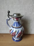 Cană ceramica pictata manual cu capac de zinc