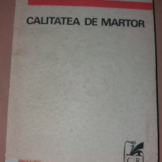 CALITATEA DE MARTOR ANA BLANDIANA PRINCEPS 1970