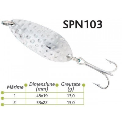 Lingurite oscilante Spn 103 Baracuda 13g/15g 15g