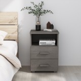 vidaXL Noptieră, gri deschis, 40x35x62 cm, lemn masiv de pin