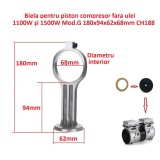 Biela piston compresor fara ulei 1100W și 1500W Mod.G 180x94x62x68mm CH188