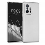 Husa pentru Xiaomi 11T / 11T Pro, Silicon, Silver, 56237.67, kwmobile, Argintiu, Carcasa