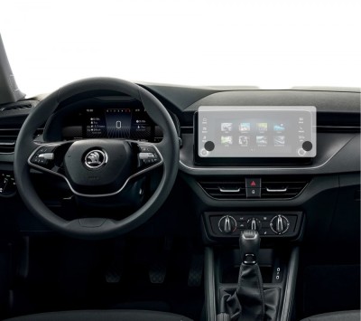 Folie Protectie Navigatie 8&amp;amp;#039;&amp;amp;#039; Skoda Kamiq 2023+, Duragon, protectie Display Navigatie, silicon Transparent, Anti-zgarieturi, kit instalare foto