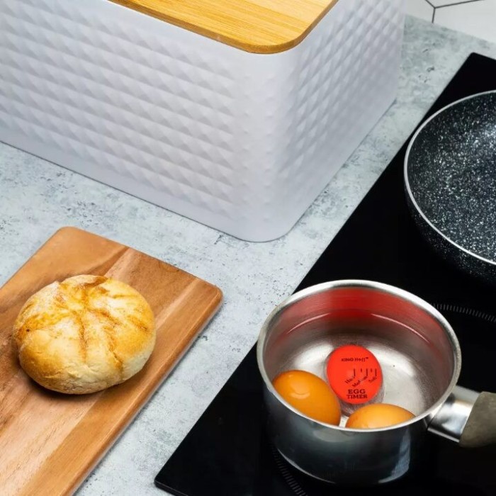 Cronometru pentru oua, indicator termic, rosu, Kinghoff