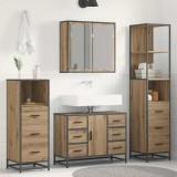 Cumpara ieftin Set de mobilier pentru baie 4 buc. Stejar Artizanal