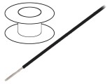 Cablu litat Cu 22AWG TFE negru 600V 30m