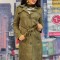 X653RR-14 Trench midi elegant din imitatie piele intoarsa