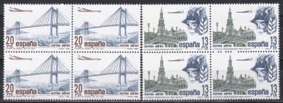Spania 1981 - Poșta aeriană, Bloc de 4, MNH foto