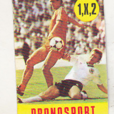 bnk cld Calendar de buzunar 1986 Pronosport - Camataru - Romania - RFG
